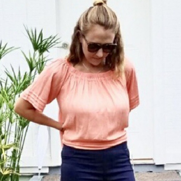 4/$24 SALE - ON or OFF SHOULDER CORAL BLOUSE - Picture 3 of 7
